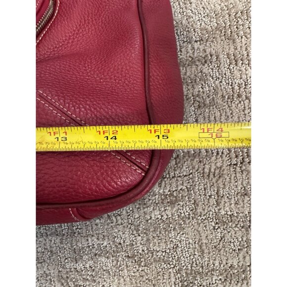 Brighton Red Pebbled Leather Shoulder Tote Bag Rare Retired EUC - Picture 9 of 16